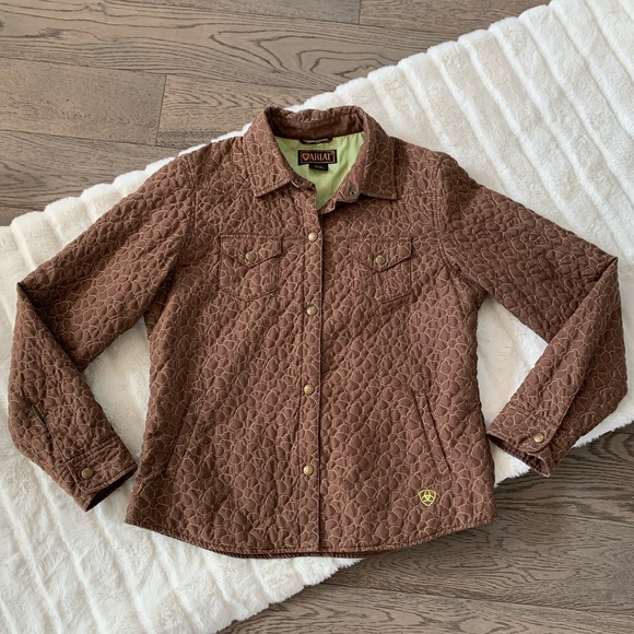 Ariat Quilted Thick Button Up Top - Picture 1 of 8
